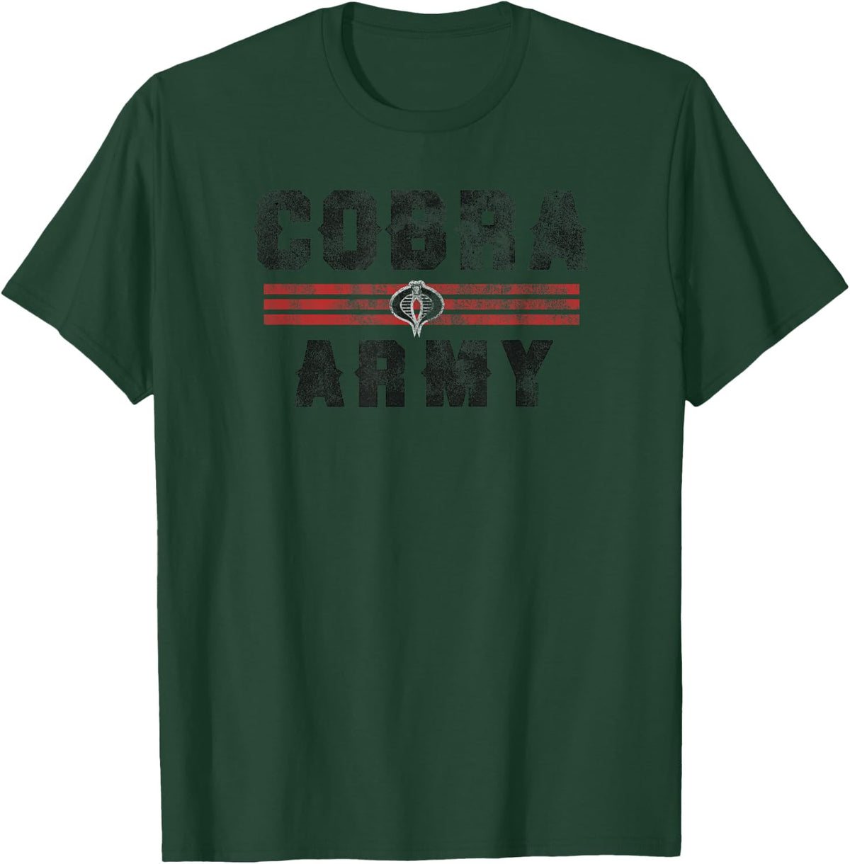 G.I. Joe A Real American Hero Cobra Army Distressed Logo T-Shirt - T-Shirt | Forest