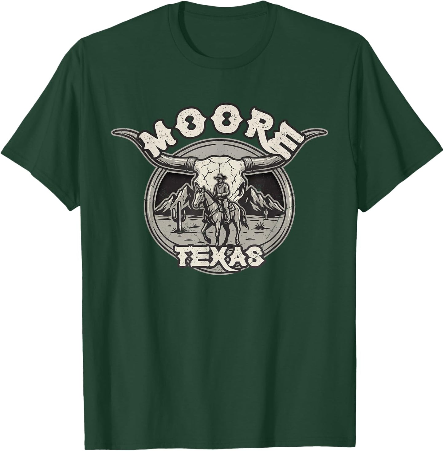 Moore Texas Western Frontier Rodeo Country Style T-Shirt - T-Shirt | Forest