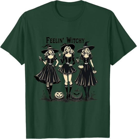 Feelin' Witchy Halloween Women T-Shirt - T-Shirt | Forest