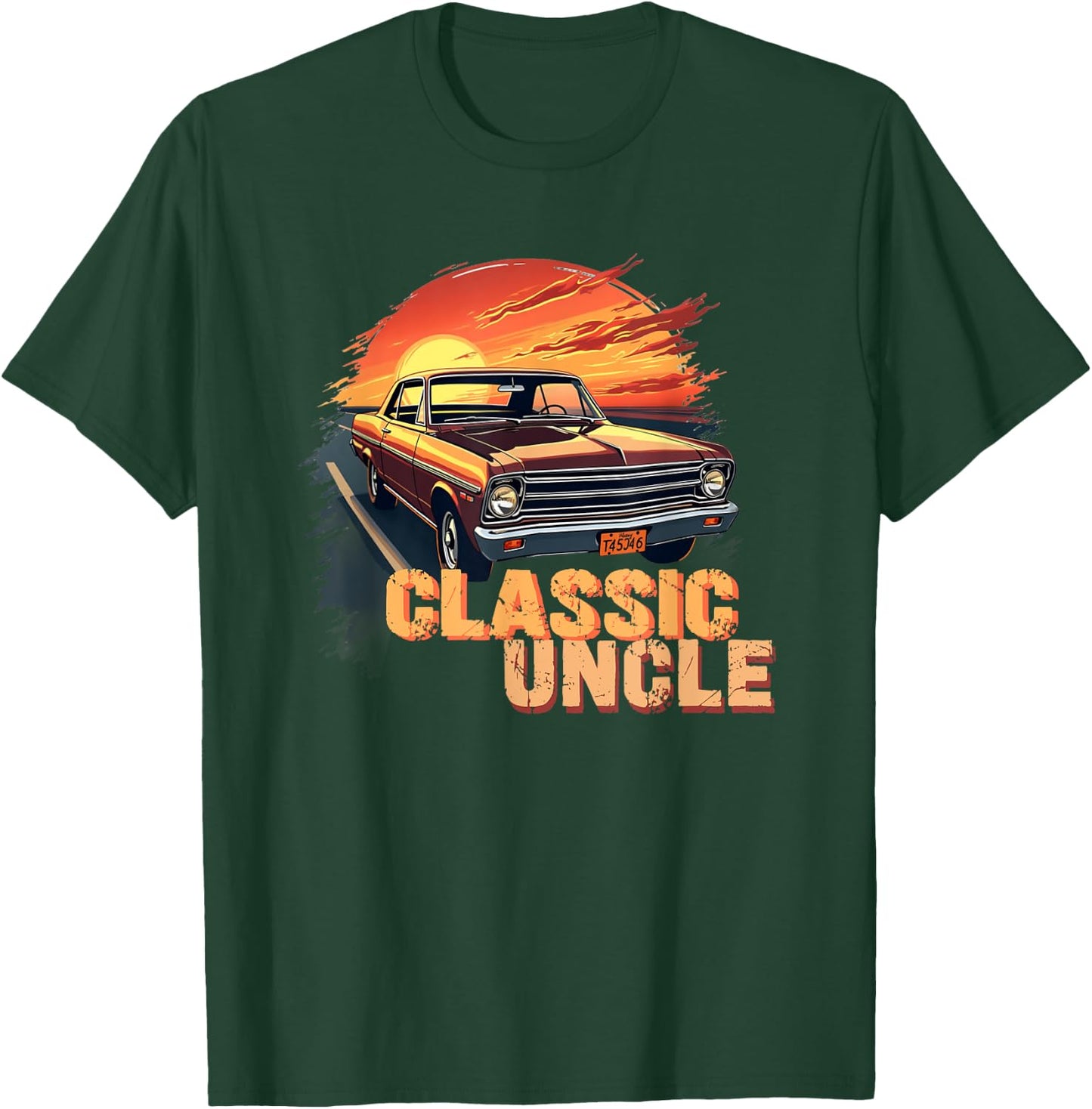 Funny Uncle Classic Car Uncle Saying T-Shirt - T-Shirt | Forest