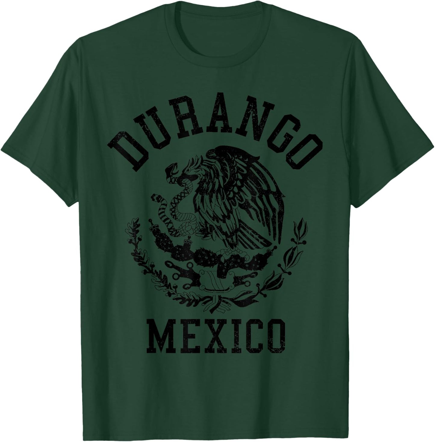 Durango Mexico Pride Mexican Flag Vintage T-Shirt - T-Shirt | Forest