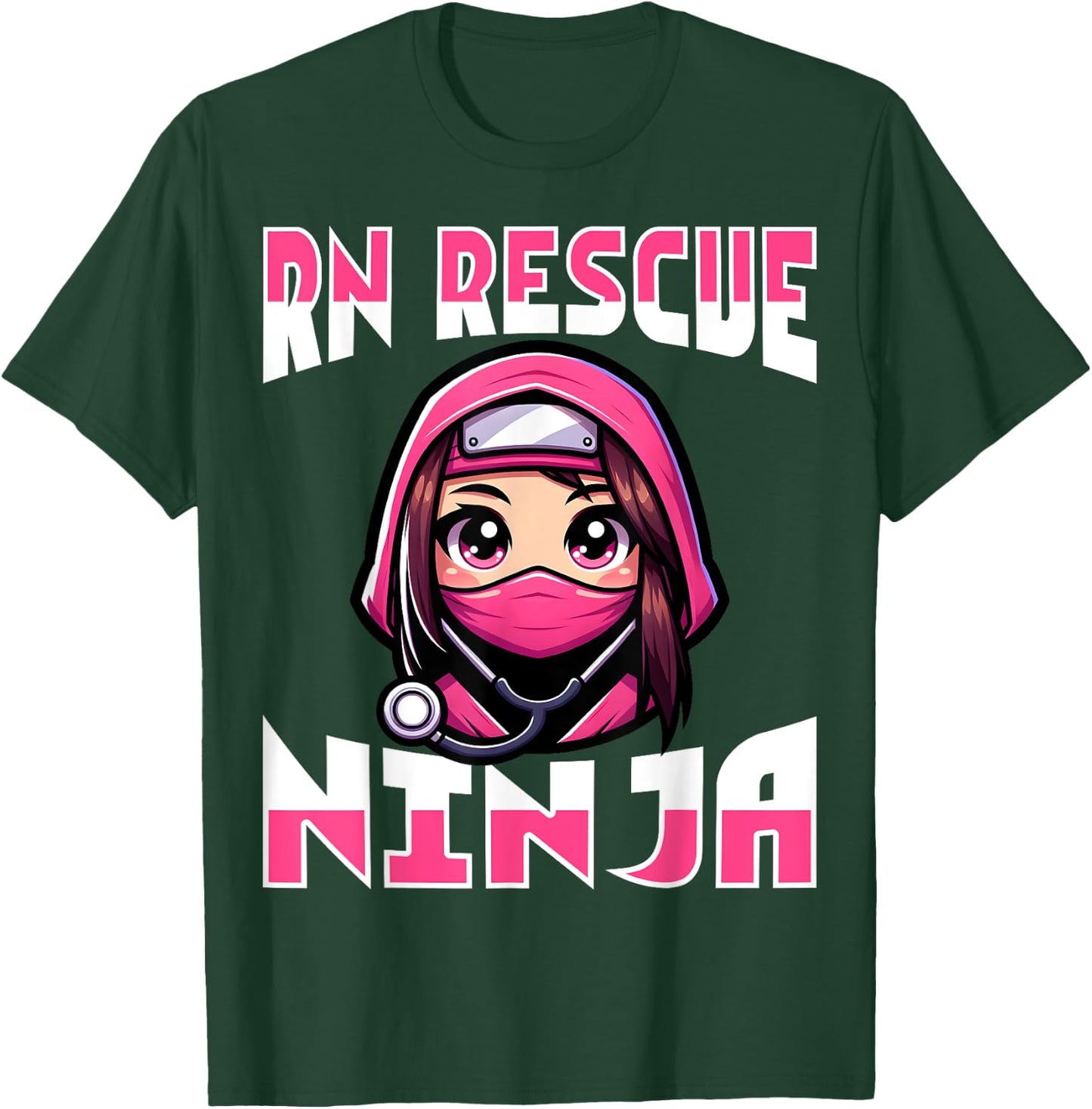 RN Rescue Ninja - Men Women Registered Nurse Nursing Gifts T-Shirt - T-Shirt | Forest