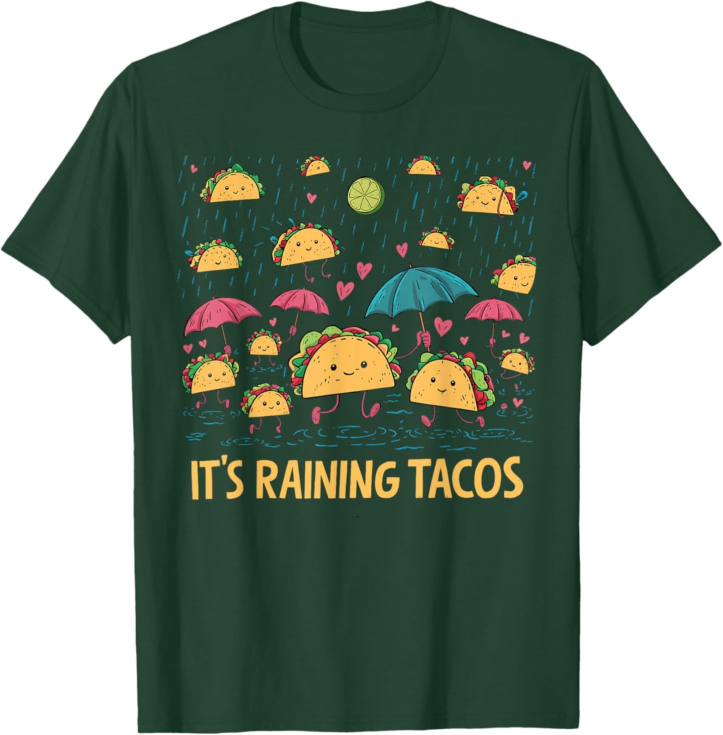 It's Raining Tacos Funny Taco Lovers kids girls boys T-Shirt - T-Shirt | Forest