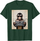 Mugshot Style Art Capuchin Monkey Sunglasses T-Shirt - T-Shirt | Forest
