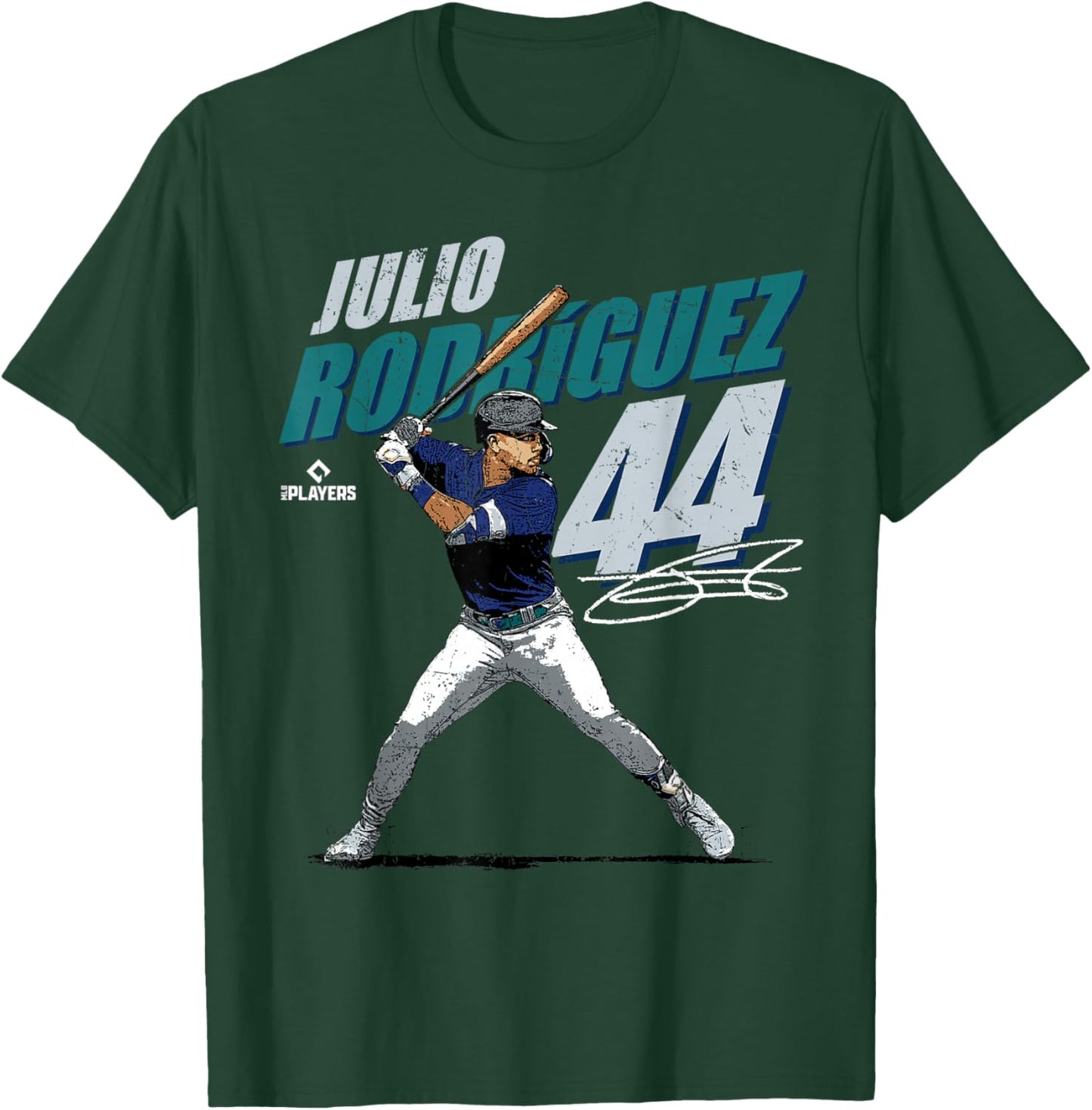 Julio Rodriguez | Seattle Baseball MLB Players | MLBJROD3001 T-Shirt - T-Shirt | Forest