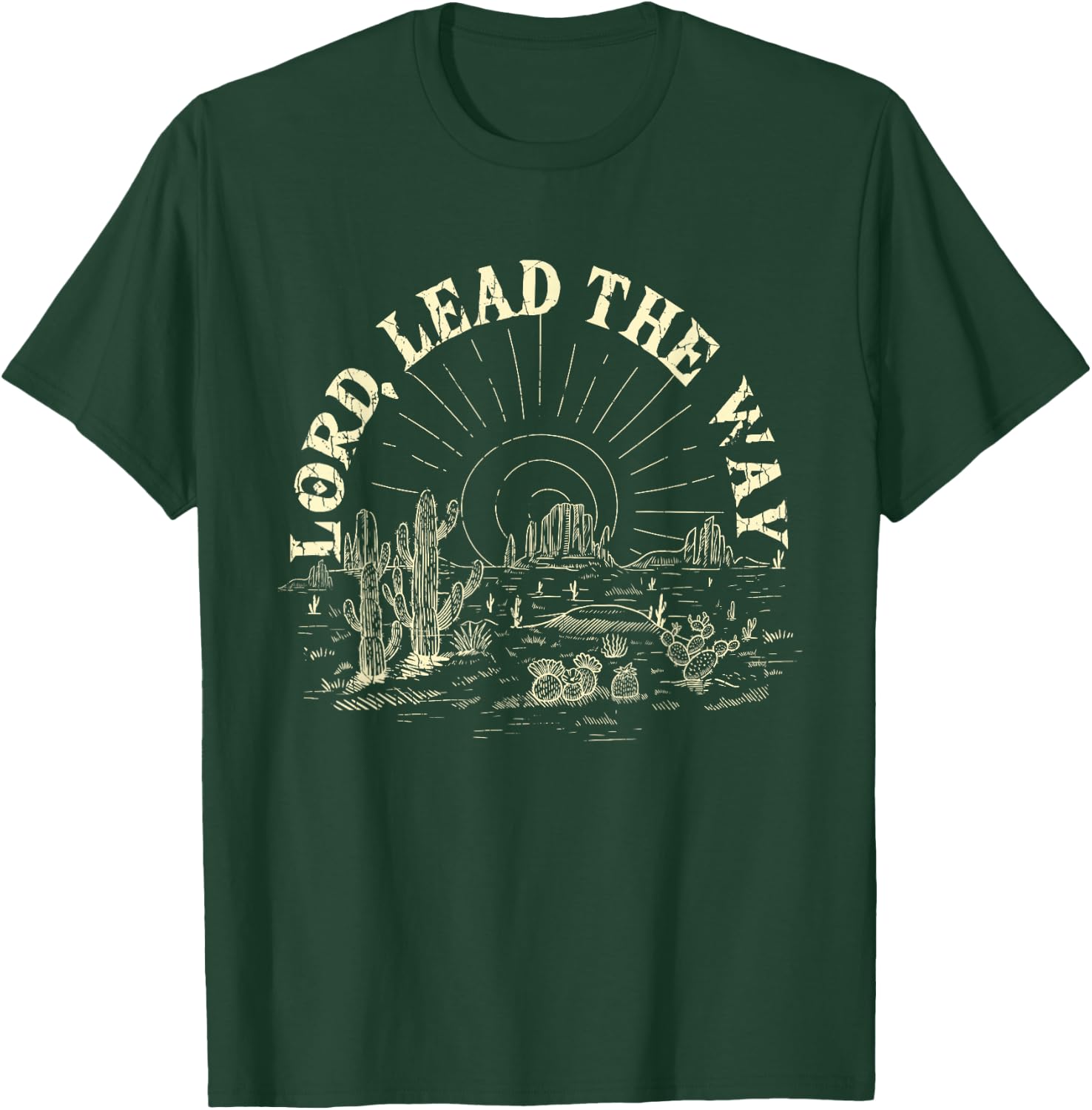 Lord Lead The Way Faith Christian Religion T-Shirt - T-Shirt | Forest