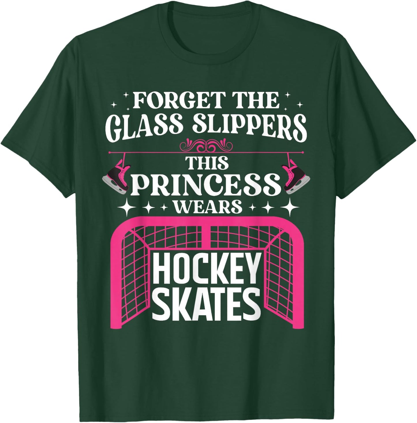 Funny Ice Hockey Art Girls Ice Hockey Player Lover T-Shirt - T-Shirt | Forest