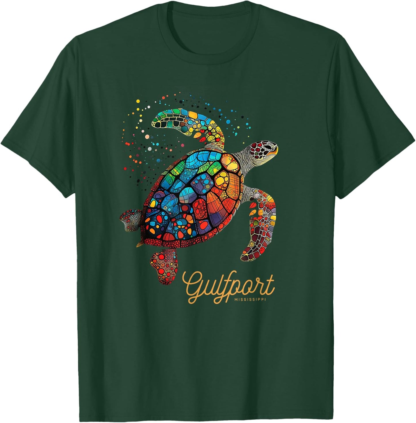 Gulfport Mississippi MS Vacation Holiday Vintage Sea Turtle T-Shirt - T-Shirt | Forest