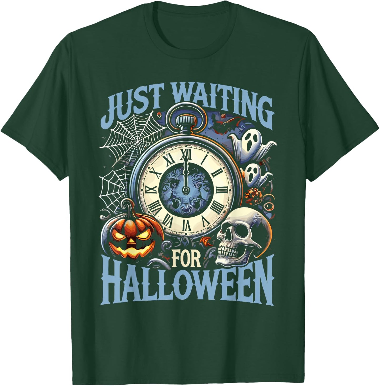 Halloween Summer Just Waiting For Halloween Summerween T-Shirt - T-Shirt | Forest