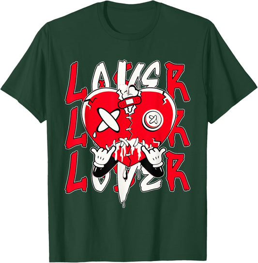 Red Loser Lover Drip Heart Matching Women T-Shirt - T-Shirt | Forest