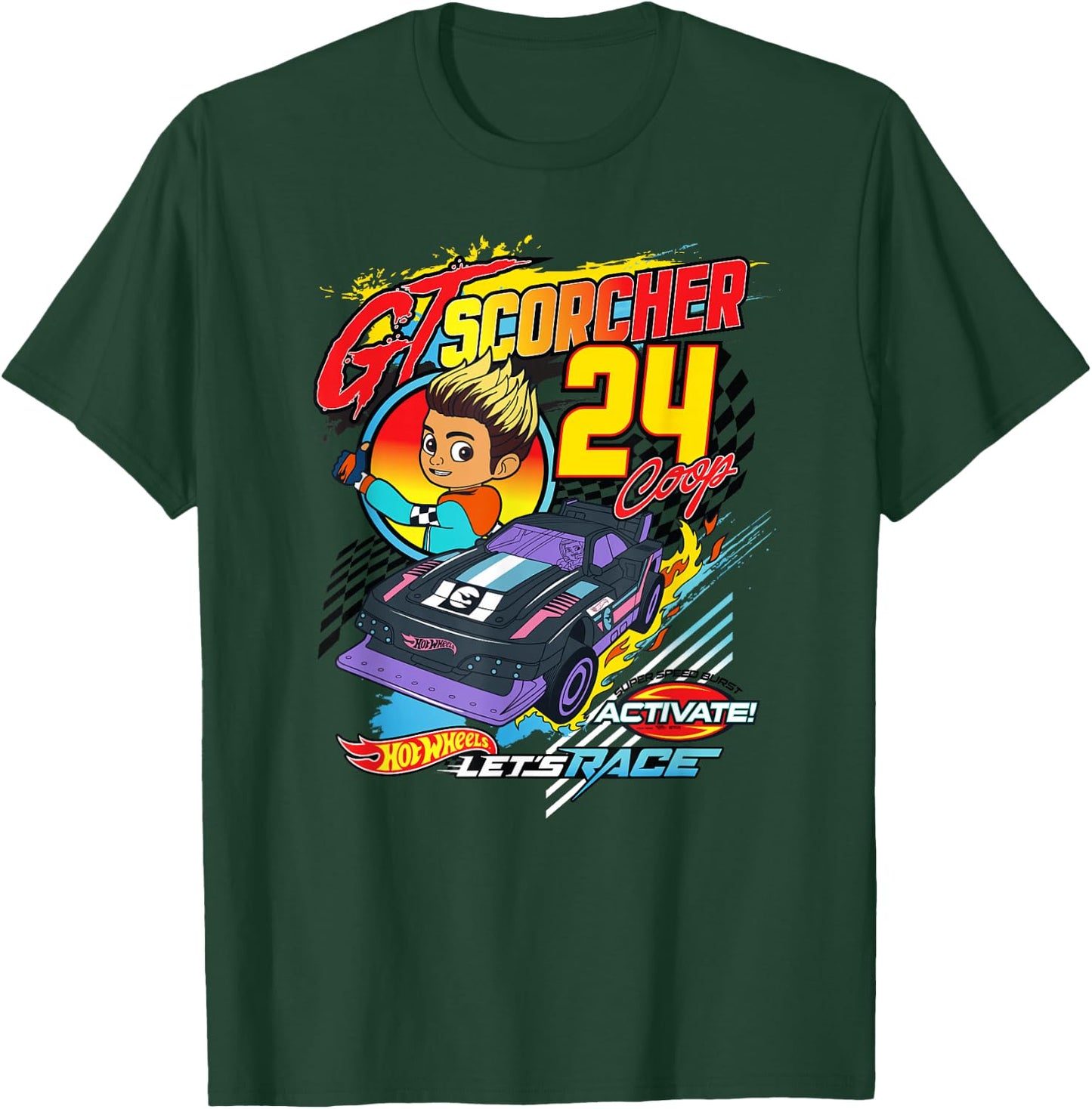 Hot Wheels Let's Race - GT Scorcher T-Shirt - T-Shirt | Forest