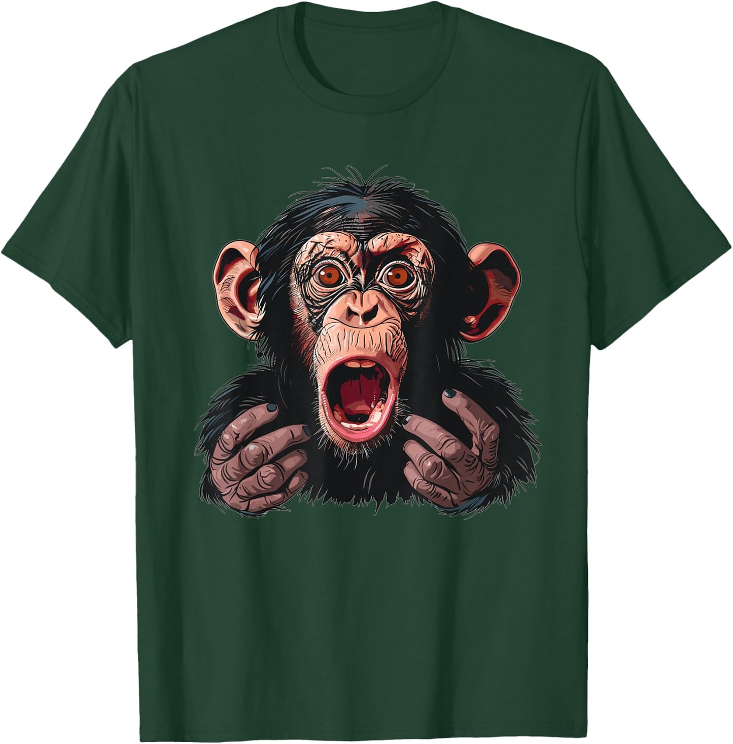 Anxious Monkey I Funny Monkey T-Shirt - T-Shirt | Forest