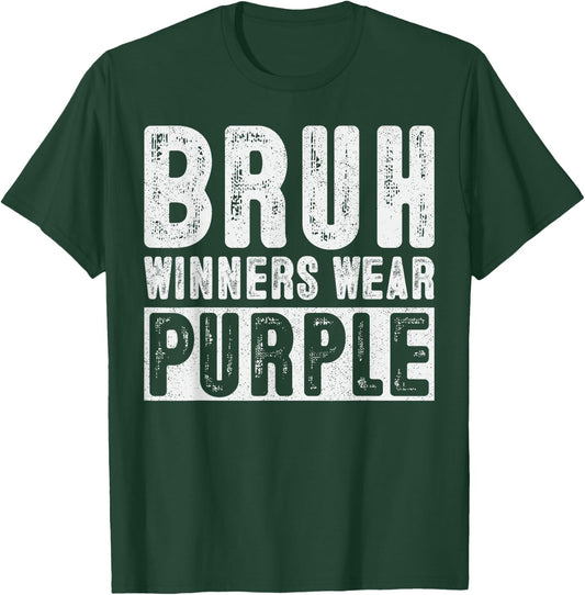 Funny Bruh Winners Wear Purple Vintage Sport T-Shirt - T-Shirt | Forest