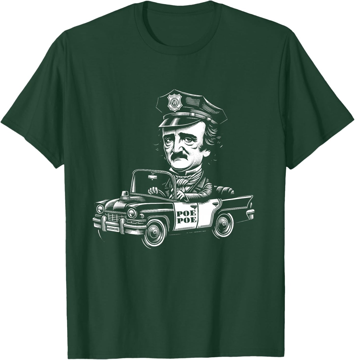 Edgar Allan Poe Poe Funny Police T-Shirt - T-Shirt | Forest
