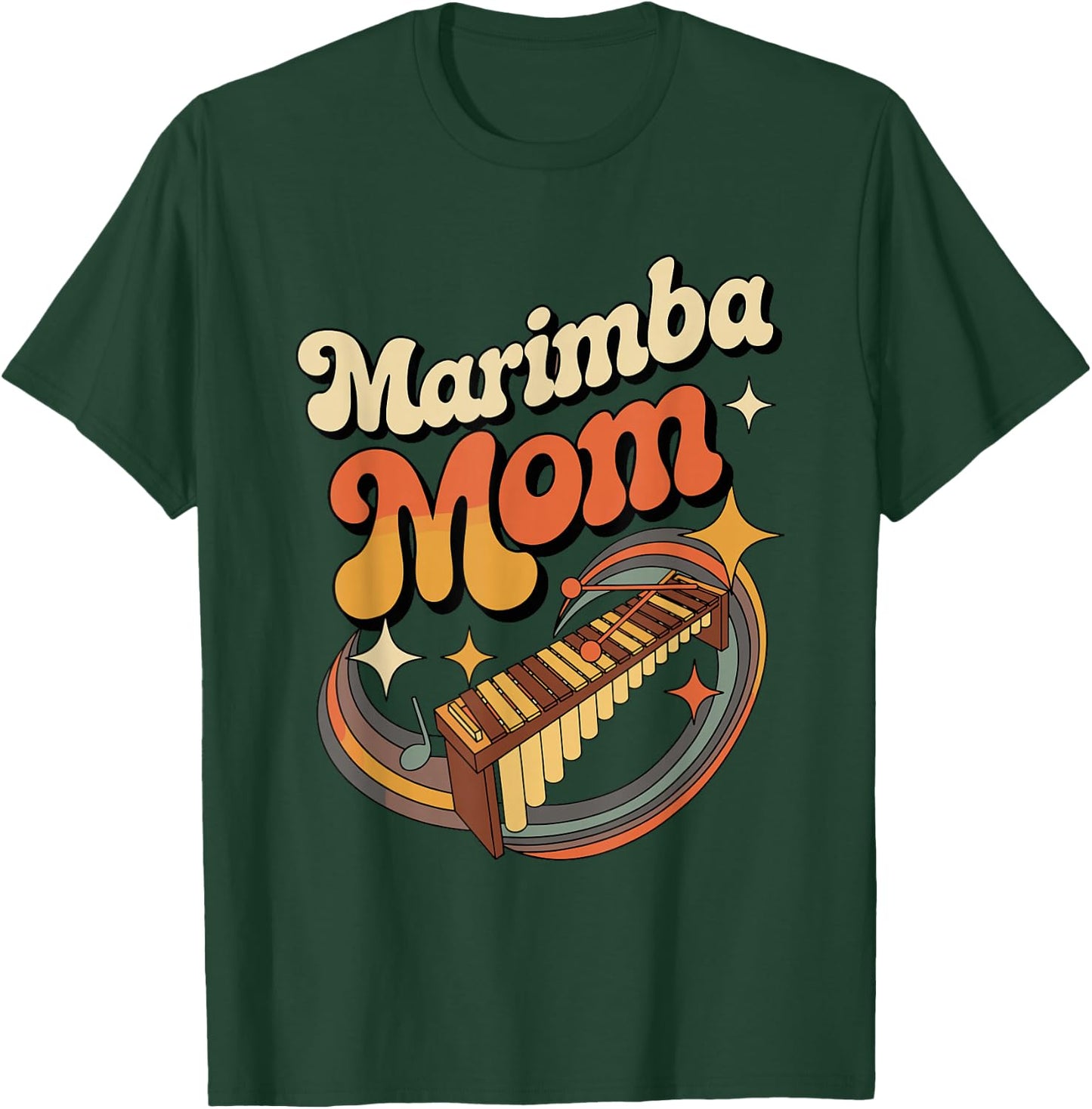 Marimba Mom Retro Percussion Band Music T-Shirt - T-Shirt | Forest