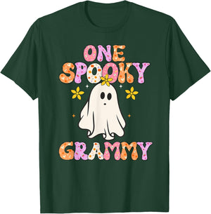 One Spooky Grammy Halloween Grandma Groovy T-Shirt - T-Shirt | Forest