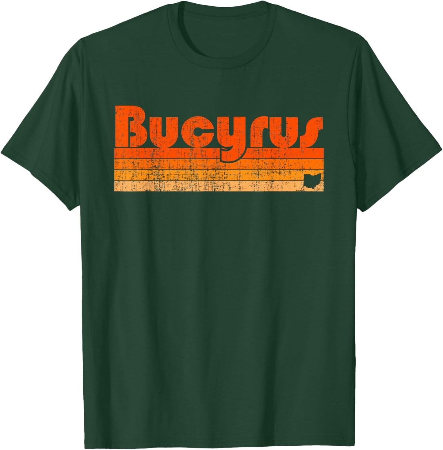 Bucyrus Ohio Retro 80s Style T-Shirt - T-Shirt | Forest