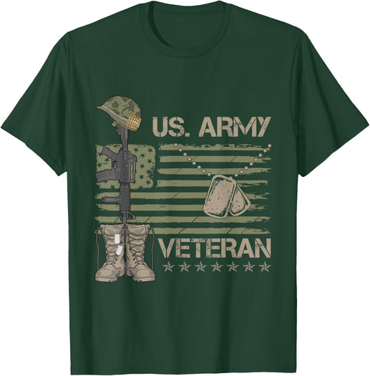 U.S. Army Veteran Flag T-Shirt - T-Shirt | Forest