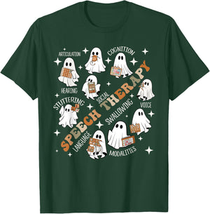 Speech Therapy Halloween Shirt SLP Halloween Spooky T-Shirt - T-Shirt | Forest