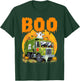 Ghost Driving Garbage Truck With Candy Bag Carved Pumpkin T-Shirt - T-Shirt | Forest