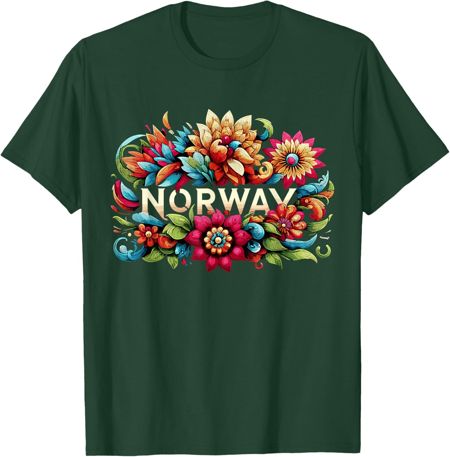Flowers of Norway Norwegian T-Shirt - T-Shirt | Forest
