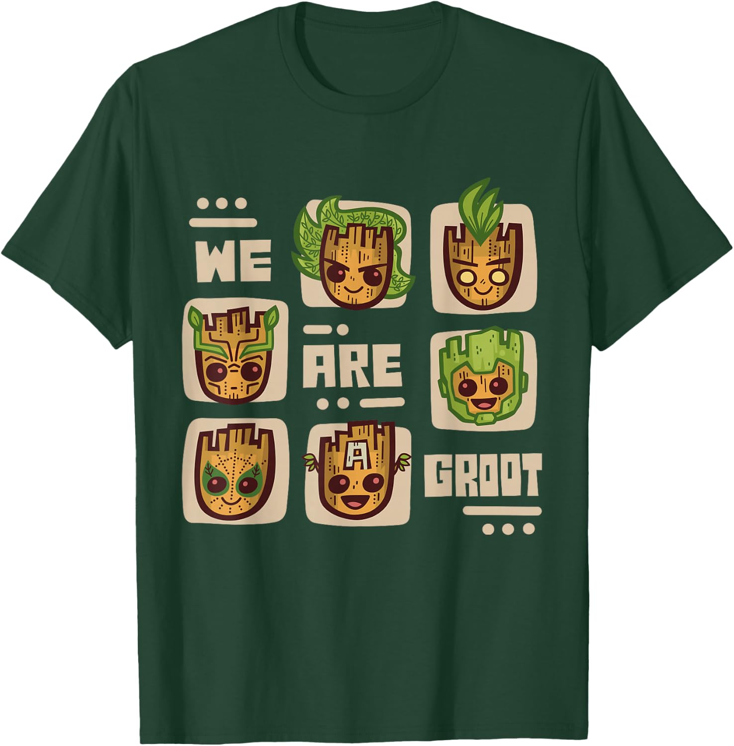Marvel 85th Anniversary We are Groot Super Hero Impressions T-Shirt - T-Shirt | Forest