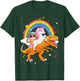 Cat Unicorn Riding Dinosaur T rex Kitten Lover Space Galaxy T-Shirt - T-Shirt | Forest
