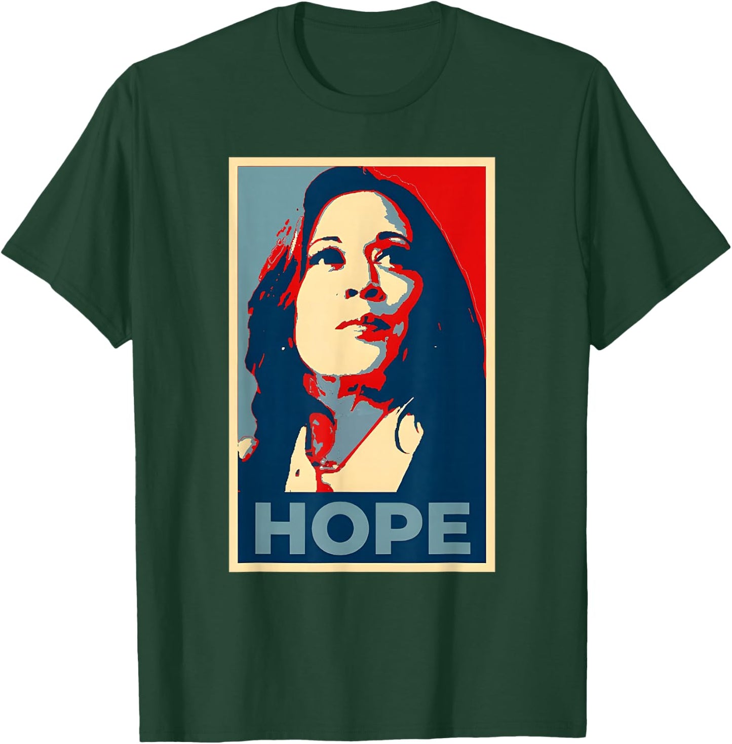 Vintage HOPE We're With Her Kamala Harris 2024 Obama Poster T-Shirt - T-Shirt | Forest