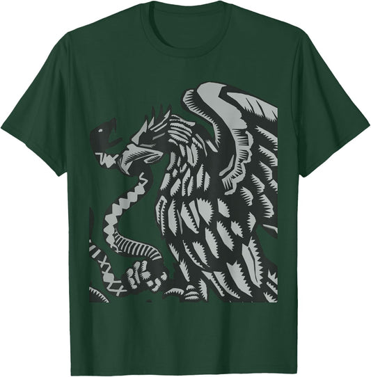 Mexican Flag Eagle Shield Aguila T-Shirt - T-Shirt | Forest