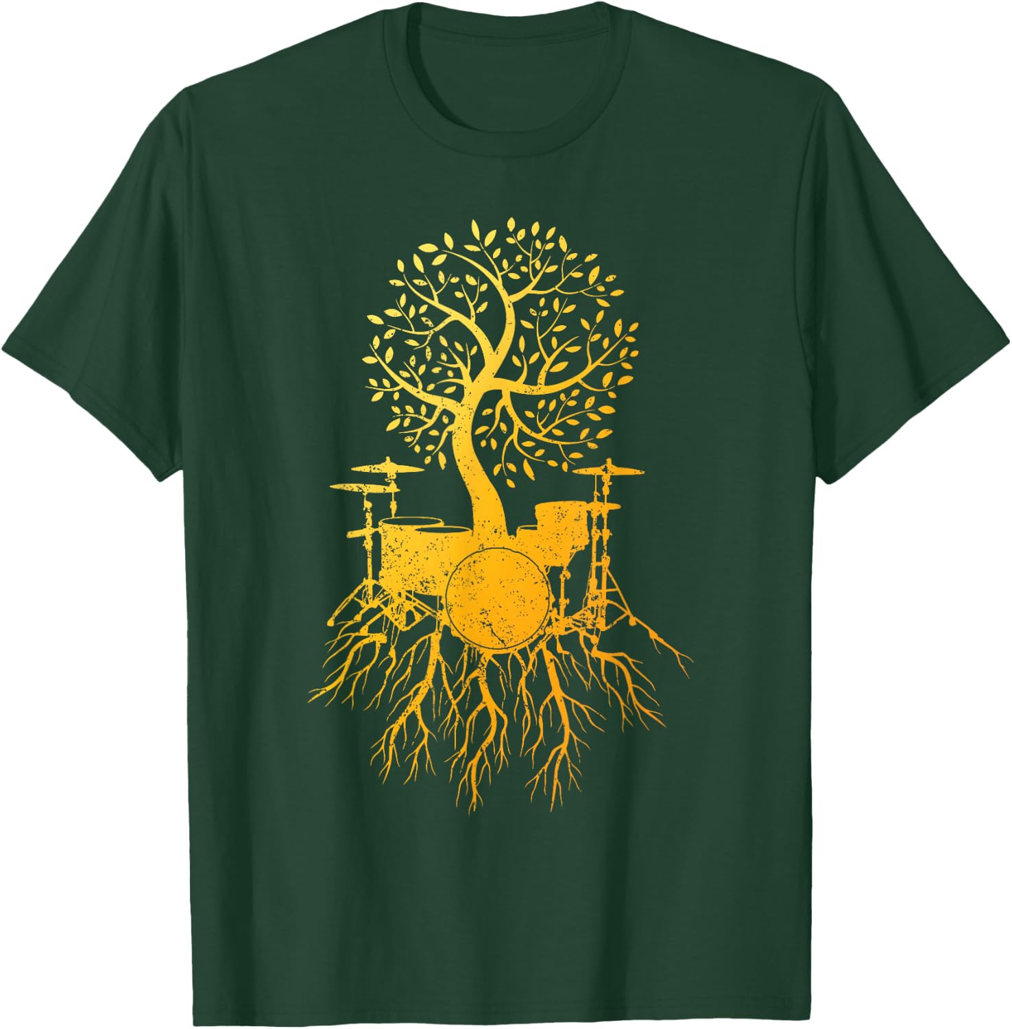Cool Drum Set Art Women Drummer Music Drumming Lover T-Shirt - T-Shirt | Forest