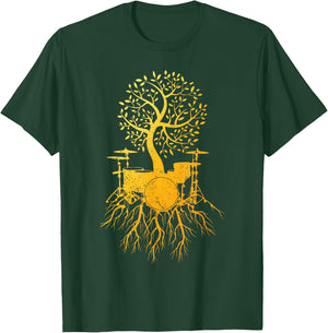 Cool Drum Set Art Women Drummer Music Drumming Lover T-Shirt - T-Shirt | Forest