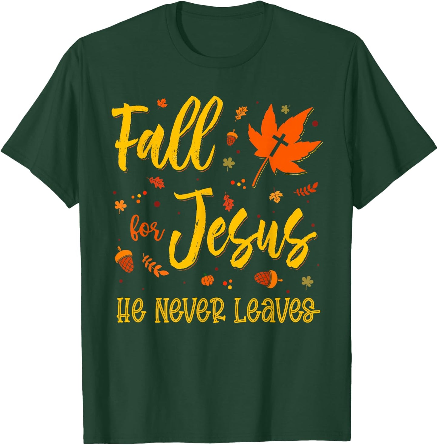 Christian Sayings Thanksgiving Halloween Jesus Religious T-Shirt - T-Shirt | Forest