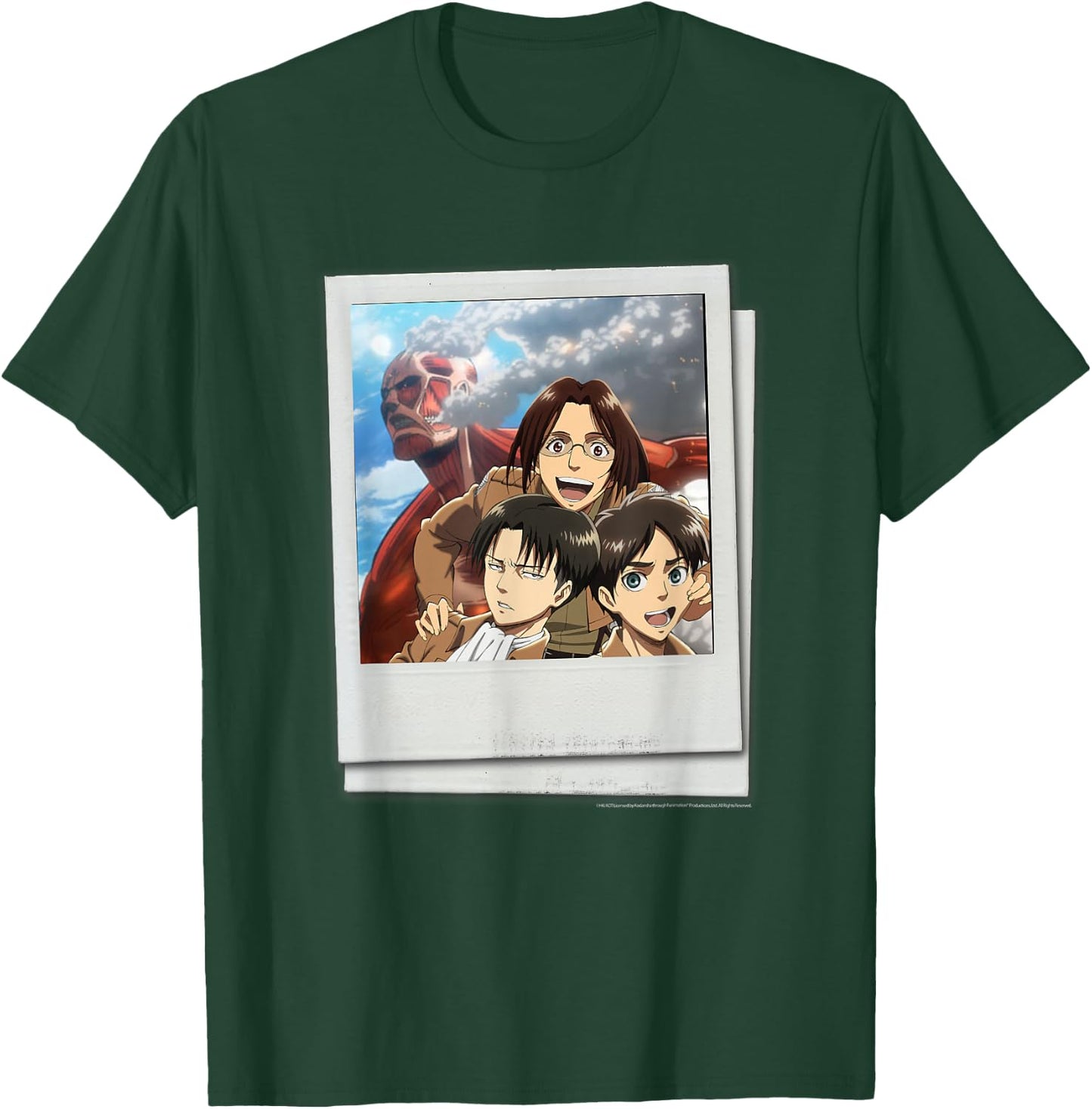 Attack on Titan See The Walls! Tourist Polaroid Photo Anime T-Shirt - T-Shirt | Forest