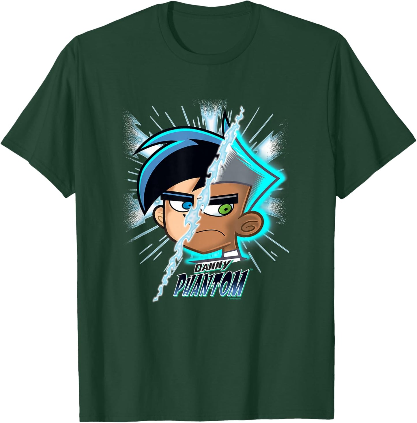 Danny Phantom Split Face Going Ghost Transformation T-Shirt - T-Shirt | Forest
