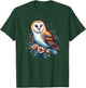 Girls Nature Flowers Barn Owl Art Lover T-Shirt - T-Shirt | Forest