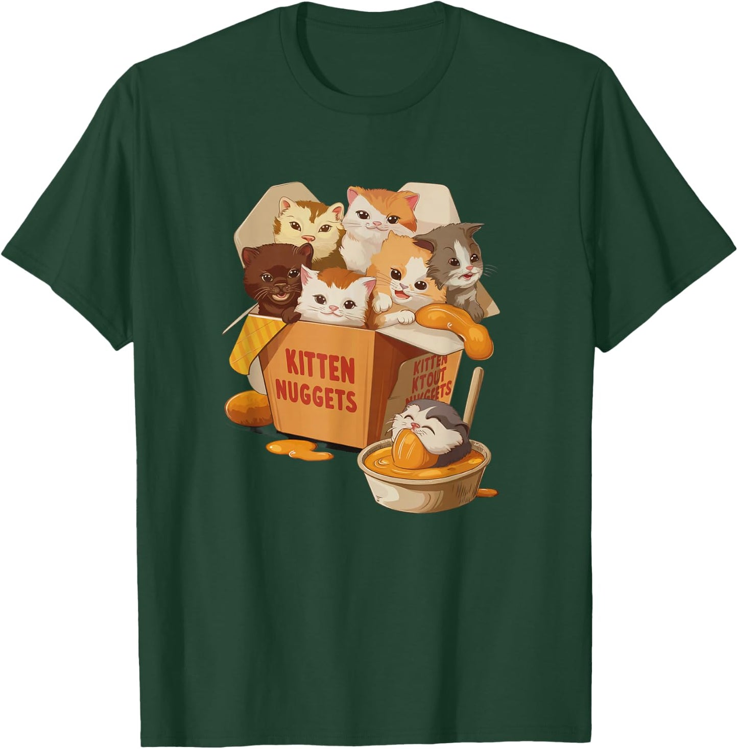 Kitten Nuggets Funny Cat Lover Pun T-Shirt - T-Shirt | Forest