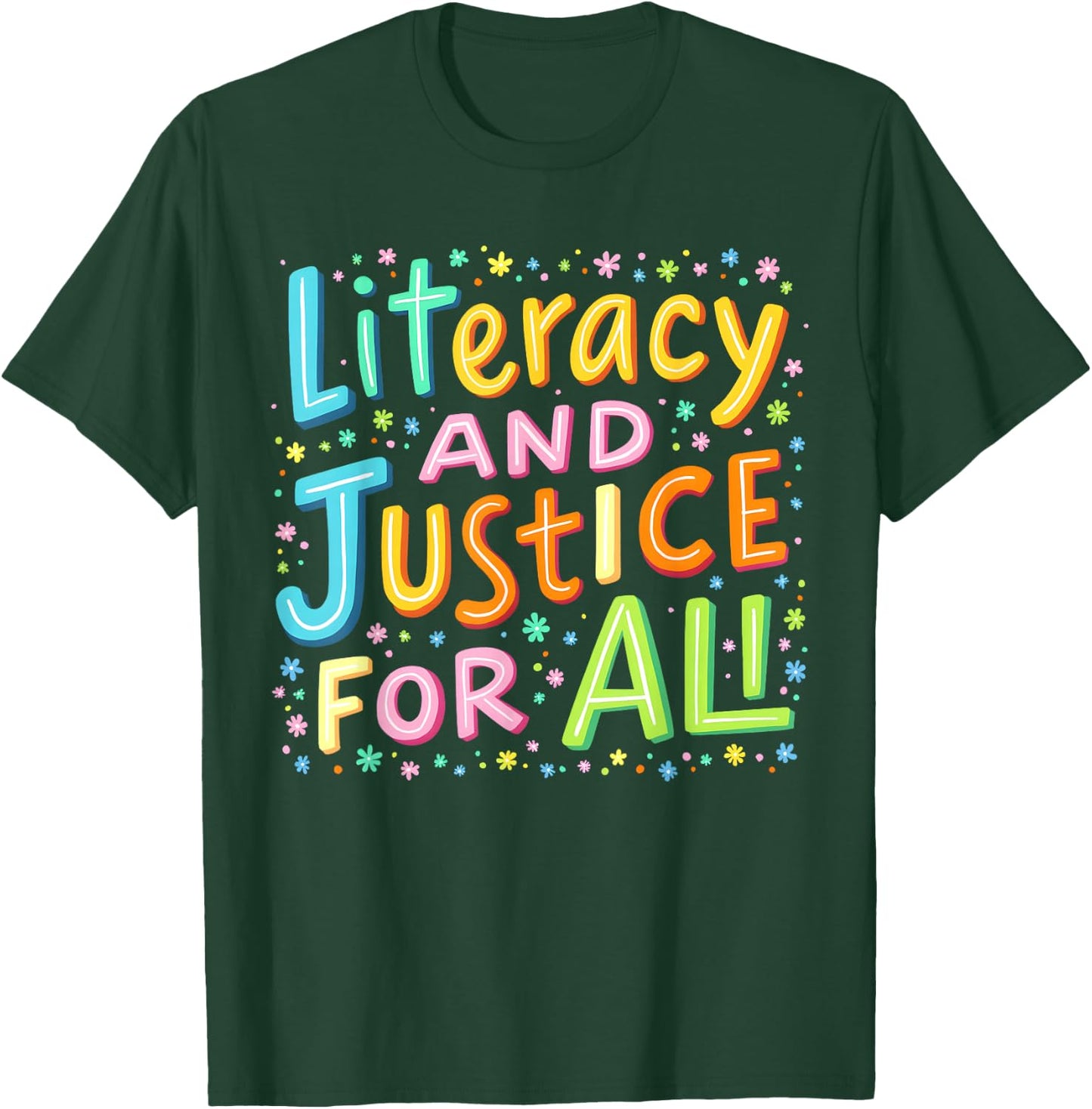 Literacy And Justice For All Protect Banned Books Library T-Shirt - T-Shirt | Forest