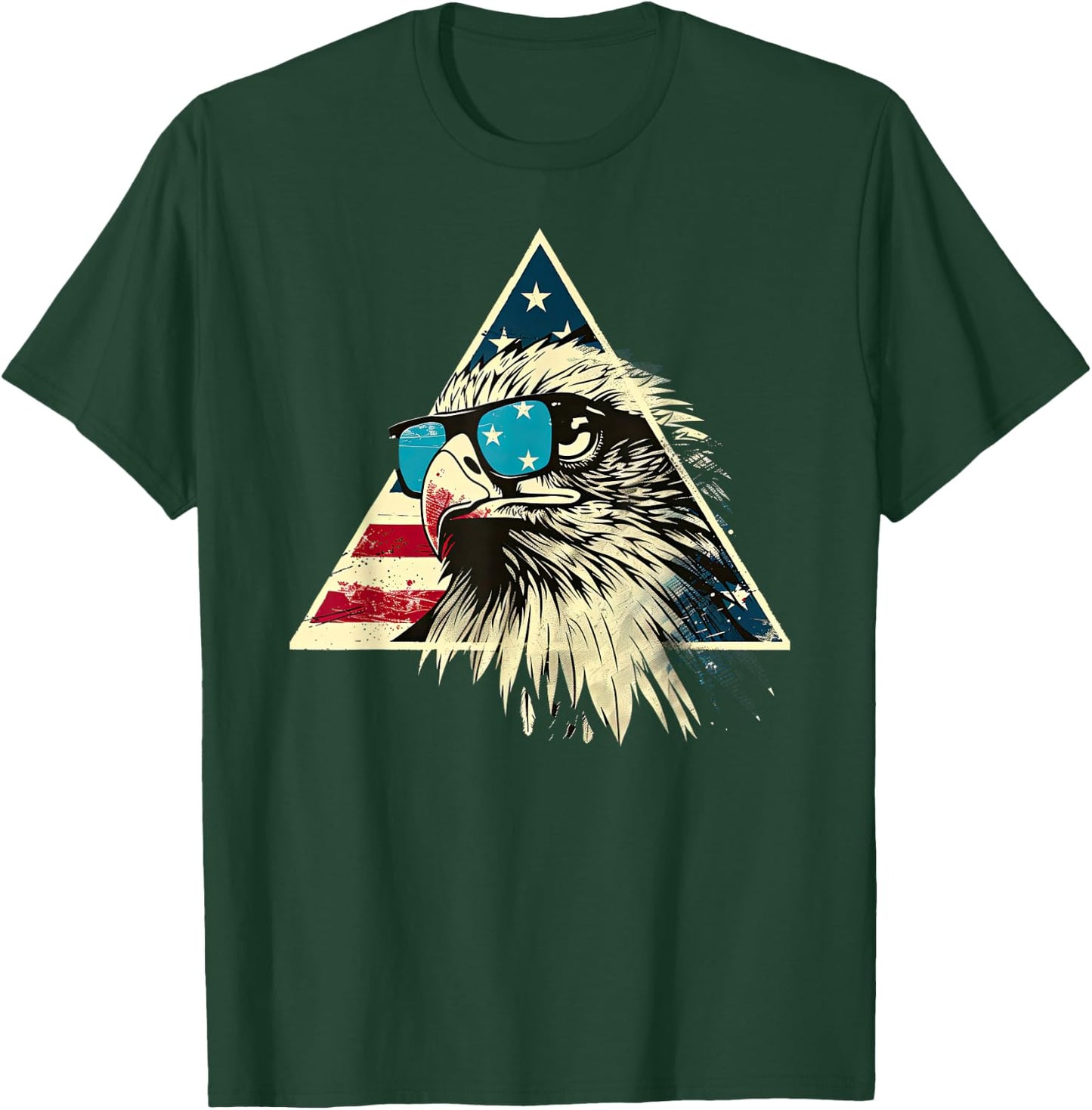 American Bald Eagle, American Flag, Cool T-Shirt - T-Shirt | Forest