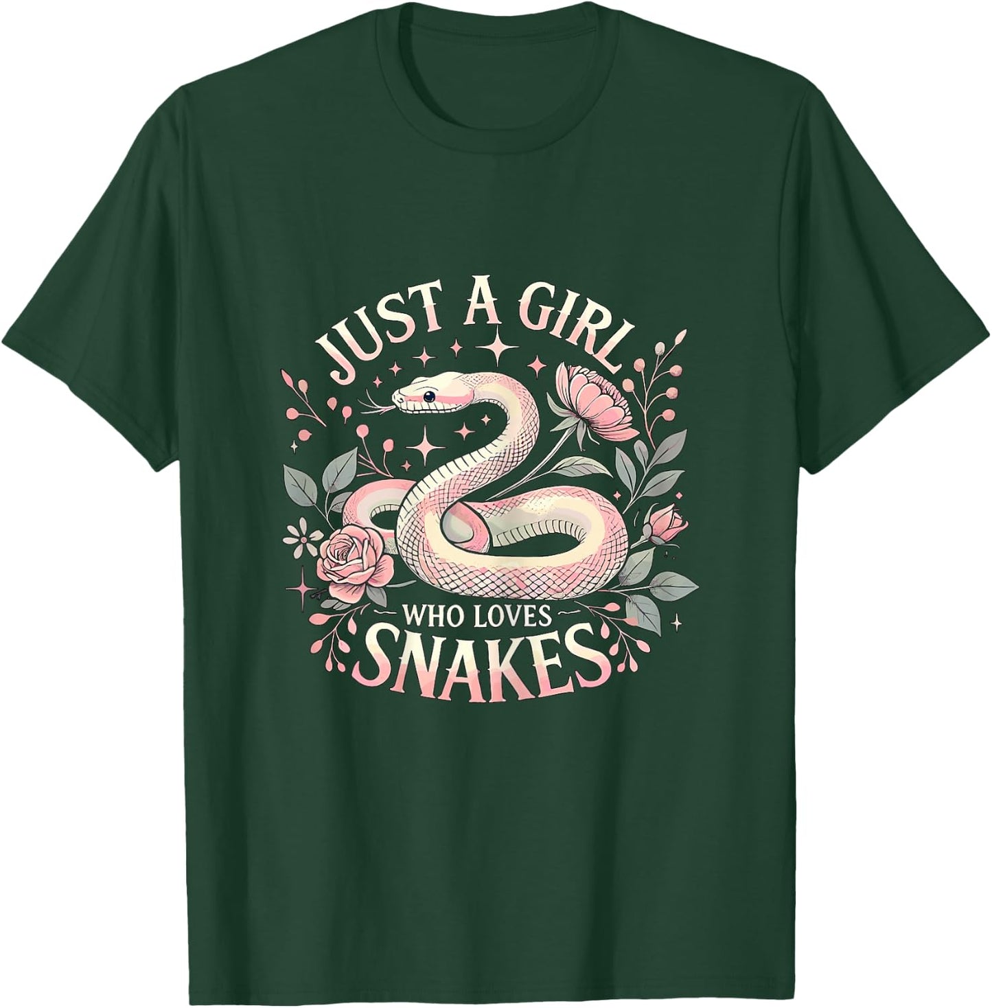 Just a Girl who Loves Snakes T-Shirt - T-Shirt | Forest