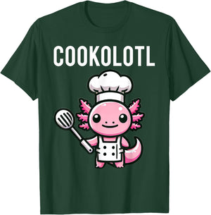 Cookolotl Axolotl Chef Cook Cooking T-Shirt - T-Shirt | Forest