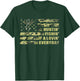 Hunting Fishing Loving Every Day Camo American Flag Patriot T-Shirt - T-Shirt | Forest