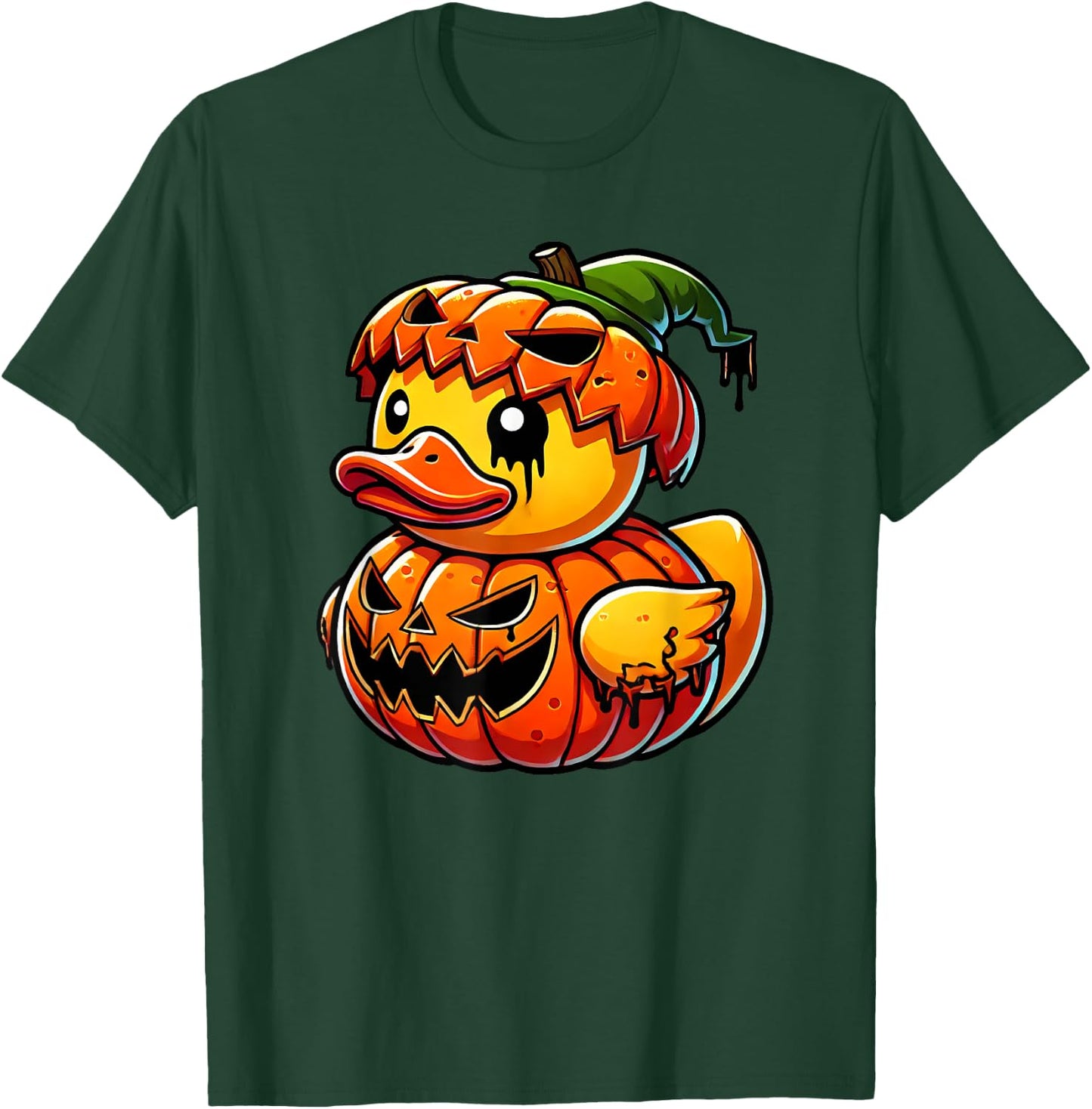 Funny Duck Pumpkin Halloween Costume Boys Girls Kids T-Shirt - T-Shirt | Forest