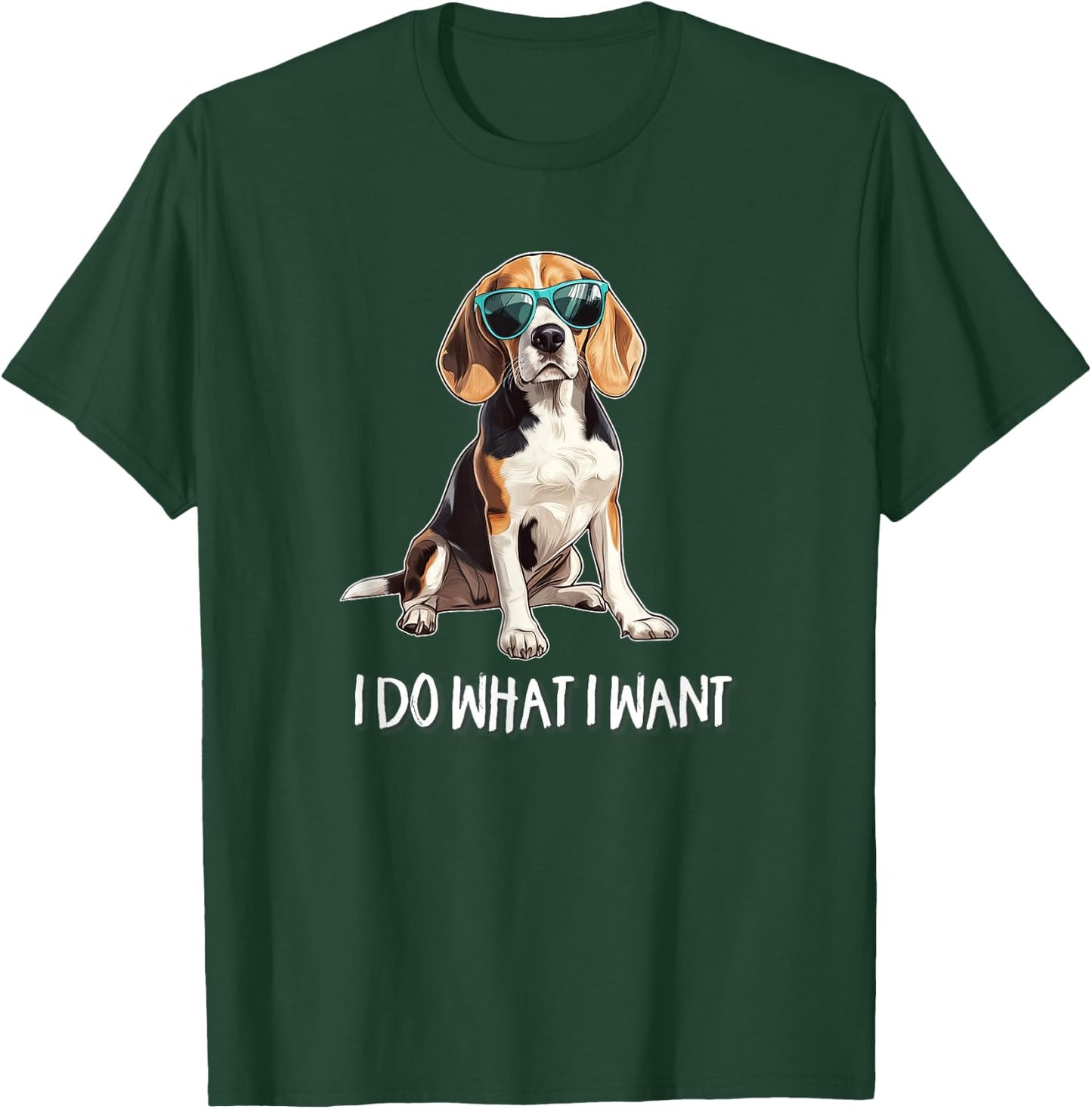 & Sunglasses Funny Do What I Want Beagle Lover T-Shirt - T-Shirt | Forest