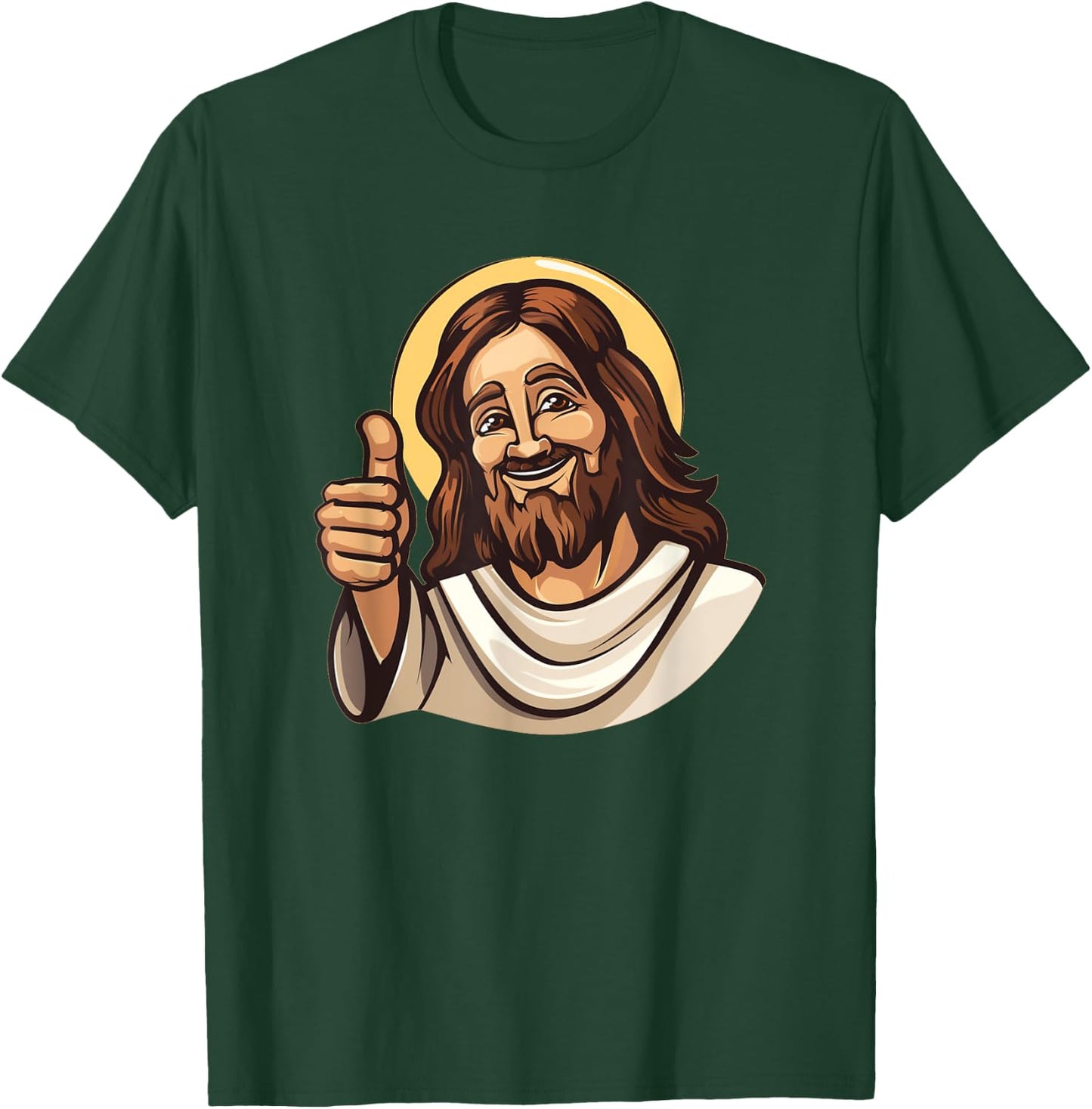 Smiling Jesus Christ with Thumb up Costume T-Shirt - T-Shirt | Forest