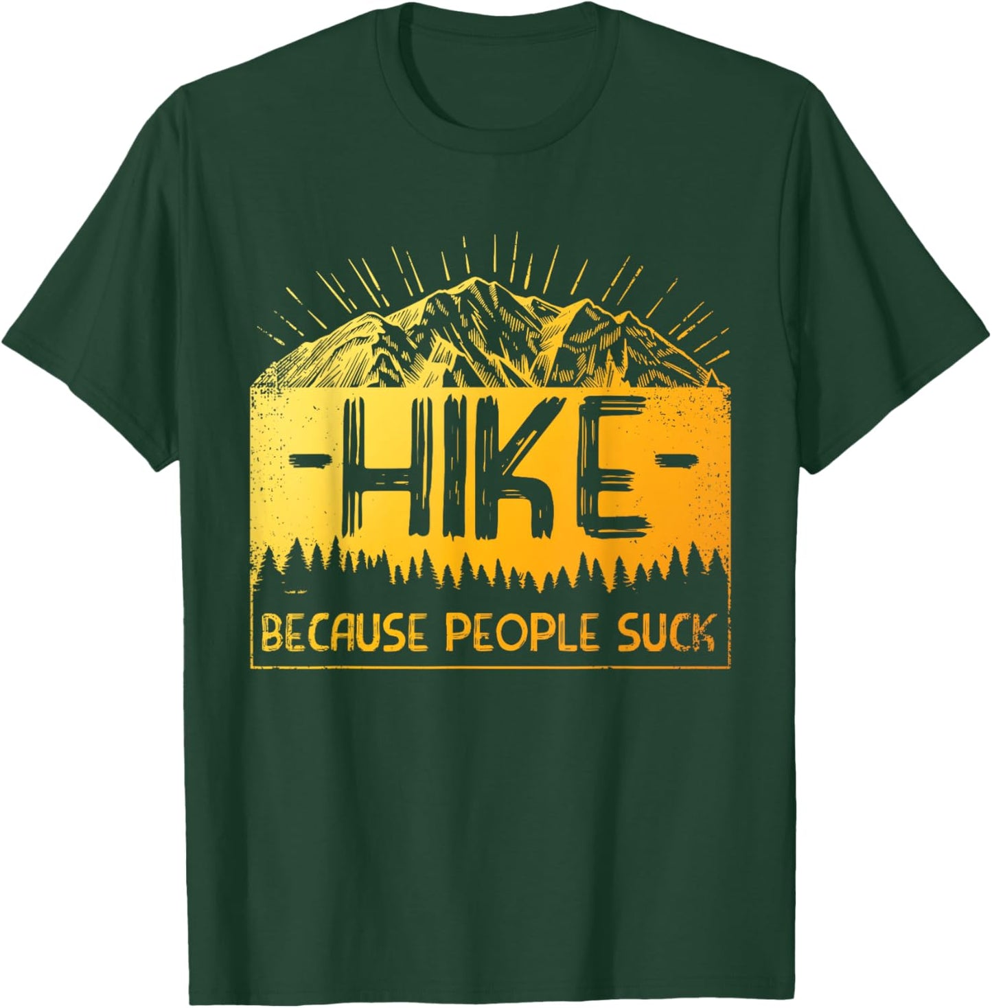 Funny Hiking Art Women Hiker Camping Nature Hiking T-Shirt - T-Shirt | Forest