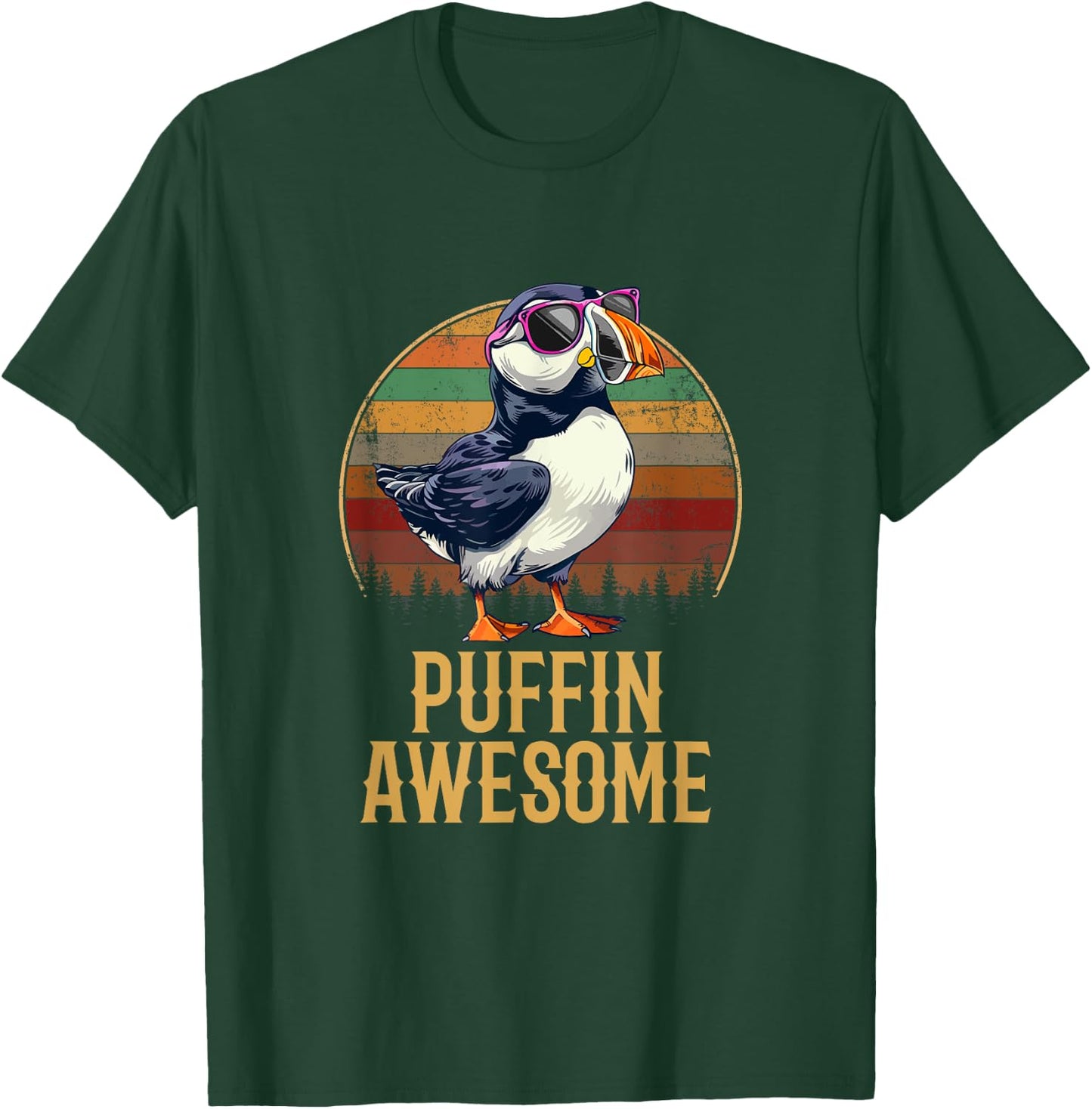 Puffin Awesome, Puffin T-Shirt - T-Shirt | Forest