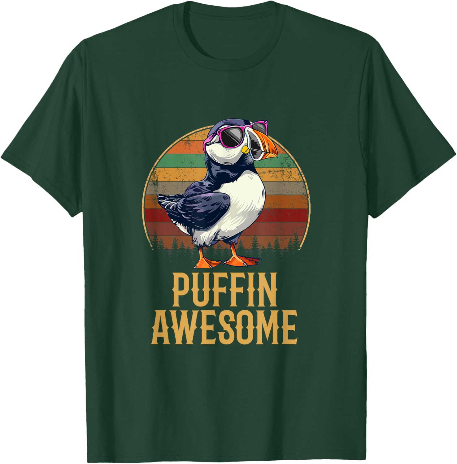 Puffin Awesome, Puffin T-Shirt - T-Shirt | Forest