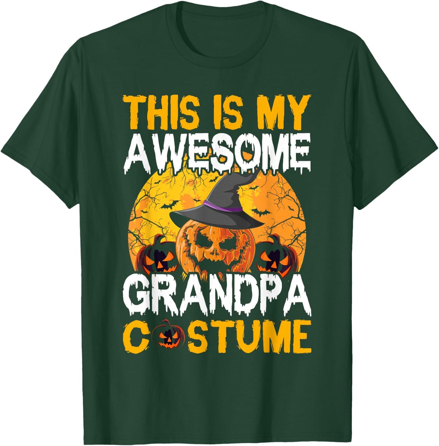 This Is My Awesome Grandpa Costume Halloween T-Shirt - T-Shirt | Forest