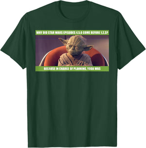 Star Wars Yoda Was In Charge Of Planning Meme T-Shirt - T-Shirt | Forest
