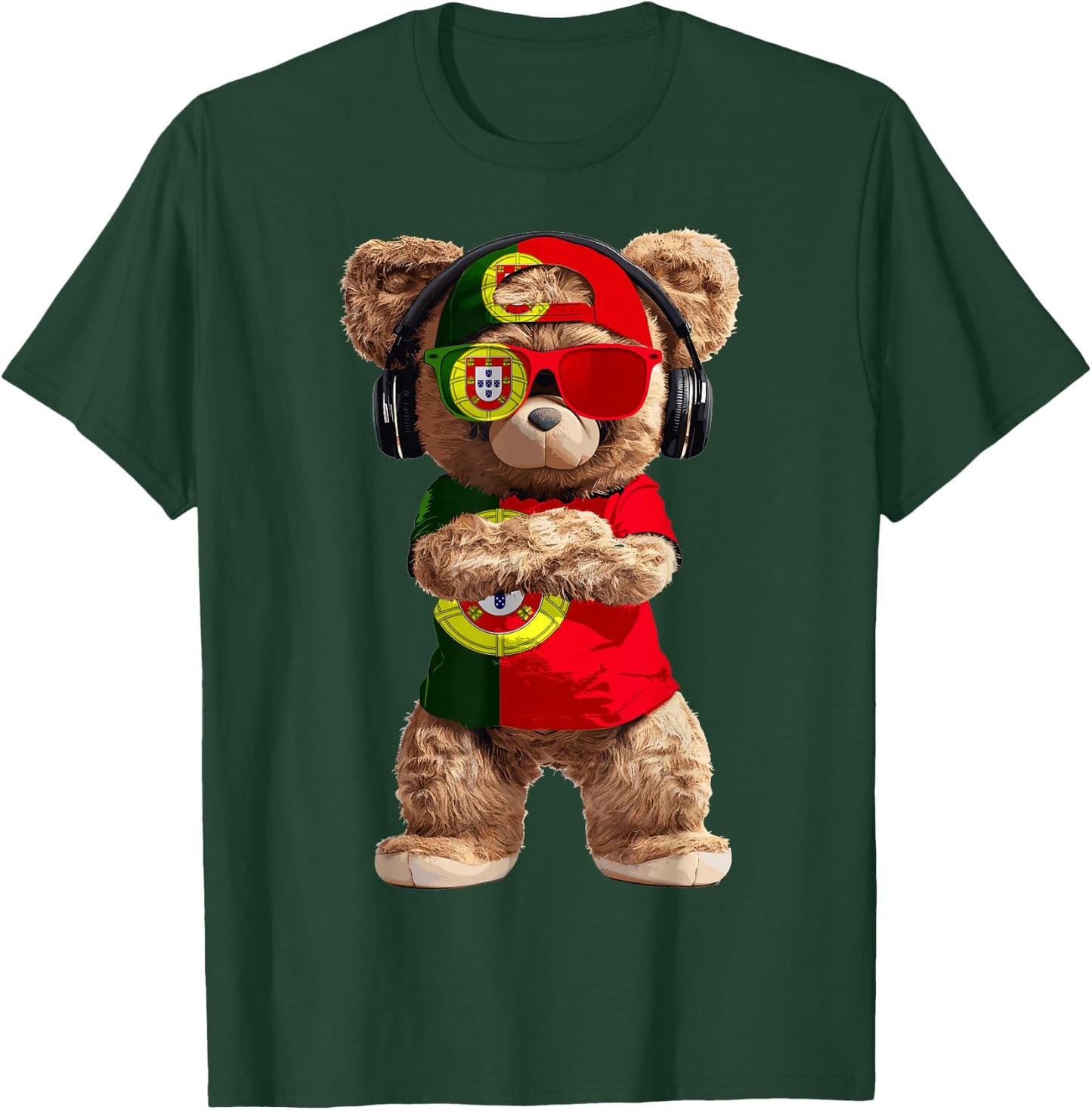 Portugal Flag Souvenirs Bear Outfit Products Portuguese T-Shirt - T-Shirt | Forest